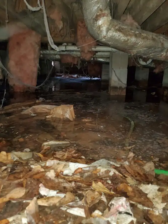 Crawl space flood assessment for Commercial Water Damage Restoration in North Plainfield